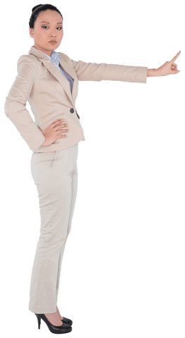asian businesswoman holding future tech on transparent background - Download Free Stock Videos Pikwizard.com