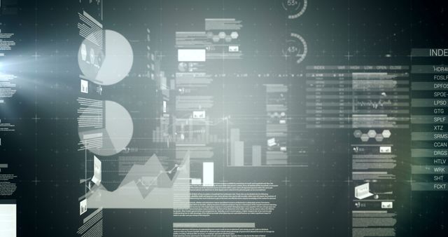 Abstract Technology Concept with Data Visualization and Graphs - Download Free Stock Photos Pikwizard.com