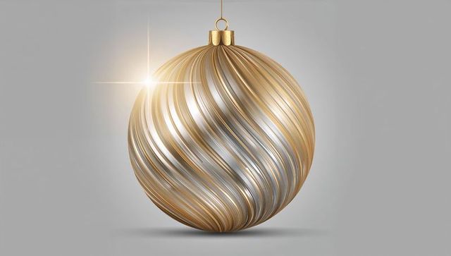 Hanging Gold Silver Spiral Bauble Glossy Metallic Ornament for Luxury Holiday Decoration