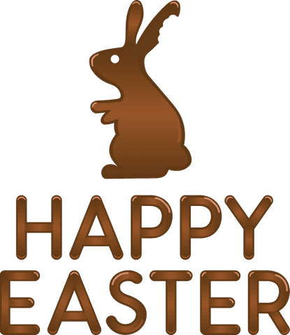 Happy Easter Chocolate Rabbit Illustration on Transparent Background - Download Free Stock Videos Pikwizard.com