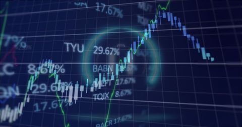 Holographic Battery Icon Over Stock Market Trading Board - Download Free Stock Images Pikwizard.com