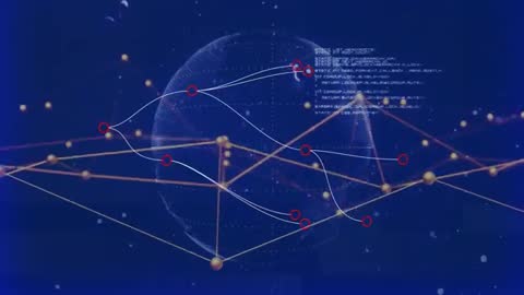 Digital Connections on Global Networking Technology Background
