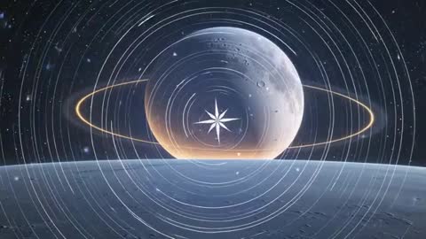 Futuristic Celestial Sphere Rising in Ethereal Space