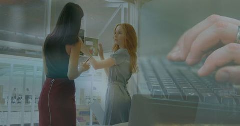 Collaboration with digital technology in modern workplace