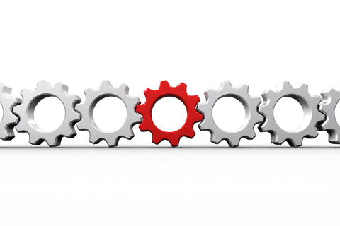 Conceptual Transparent Red Gear Among White Gears - Download Free Stock Videos Pikwizard.com