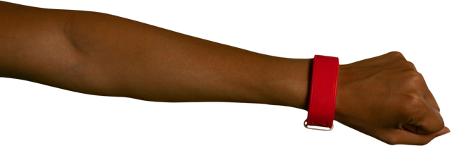 Transparent Arm with Red Smartwatch Against White Background - Download Free Stock Videos Pikwizard.com