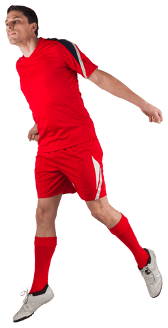 transparent male soccer player in dynamic jumping pose - Download Free Stock Videos Pikwizard.com