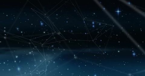 Digital Abstract Cosmic Starfield with Glowing Lines and Stars - Download Free Stock Images Pikwizard.com