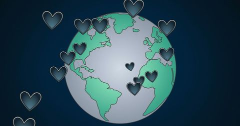 Global love image for climate change awareness