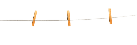 Clothesline with pegs on transparent background clothing symbol