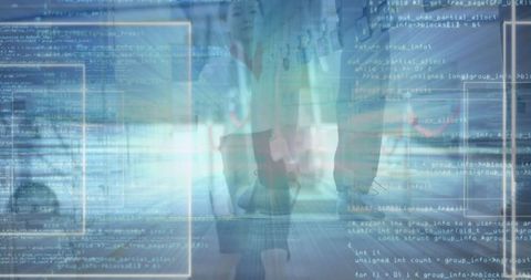 Business travel and technology digital collage