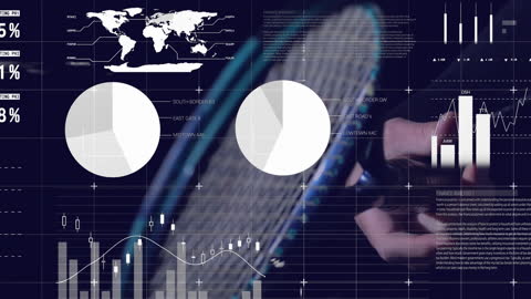 Tennis and Data Integration Concept with Modern Graphics