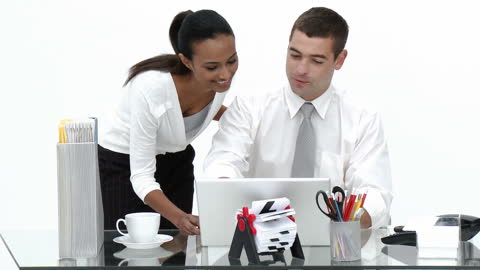 Collaborative Office Work with Business Professionals