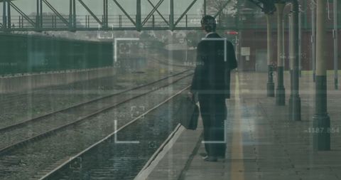 Digital Interface Technology at Train Station - Download Free Stock Images Pikwizard.com
