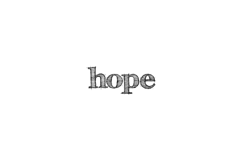 Hope Text Inspirational Message on Transparent Background