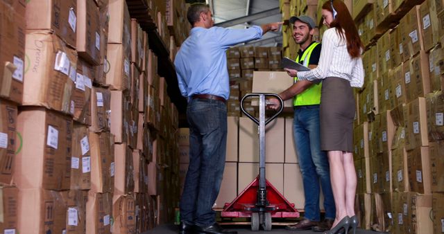 Warehouse Team Organizing Inventory Together - Download Free Stock Images Pikwizard.com