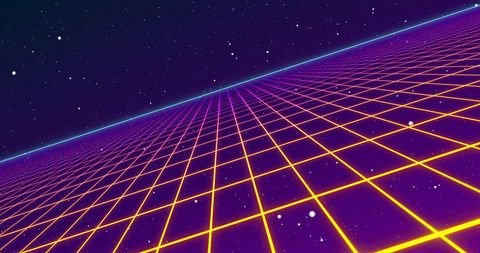 Futuristic Neon Grid in Endless Cosmic Loop - Download Free Stock Images Pikwizard.com