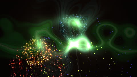 Vibrant Digital Fireworks in Stellar Display