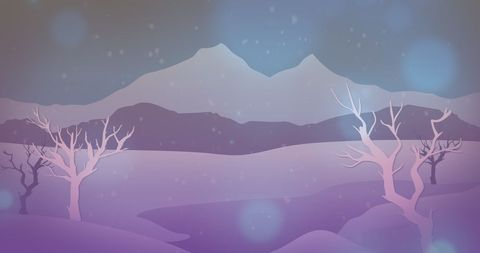 Magical Winter Landscape with Snowfall and Bare Trees - Download Free Stock Images Pikwizard.com