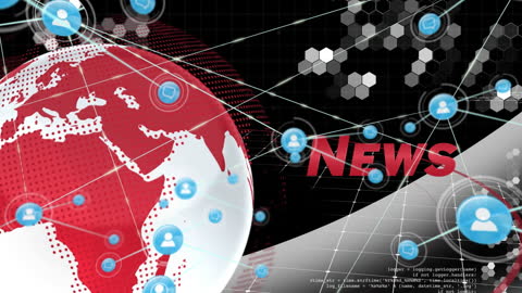 Global Network Connections and News Streaming Interface