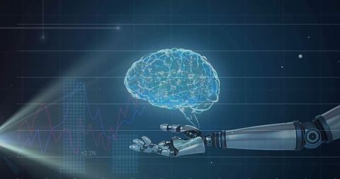 Robotic Arm with Digital Brain Representing AI and Technology - Download Free Stock Images Pikwizard.com