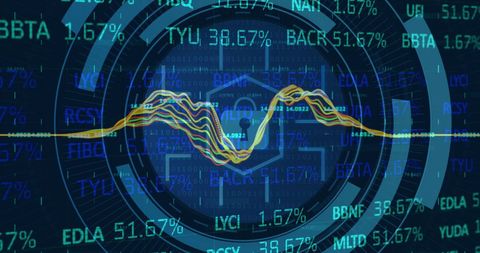 Cybersecurity Concept with Graph and Padlock Icon on Stock Market Screen - Download Free Stock Images Pikwizard.com