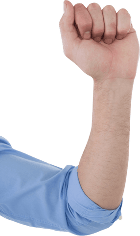 Transparent Businessman Fist in Blue Shirt Assertive - Download Free Stock Videos Pikwizard.com
