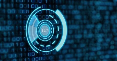 abstract digital display with binary code background - Download Free Stock Images Pikwizard.com