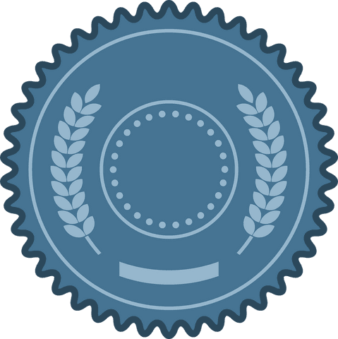 Blue Circular Symbol with Laurel Design on Transparent Background - Download Free Stock Videos Pikwizard.com