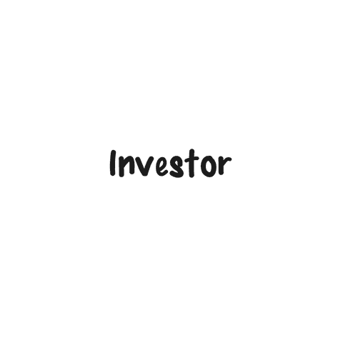 Investor Text Isolated Transparent Illustration Design