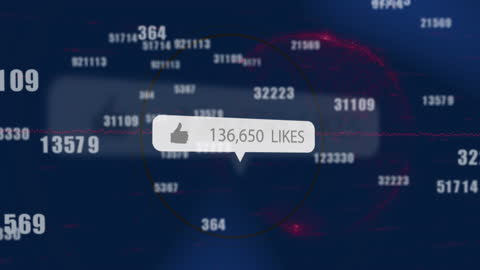 Animation of Digital Data Processing with Social Media Likes