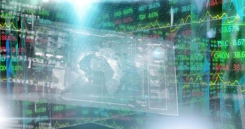 Digital World of Global Financial Trading and Data Networks - Download Free Stock Images Pikwizard.com