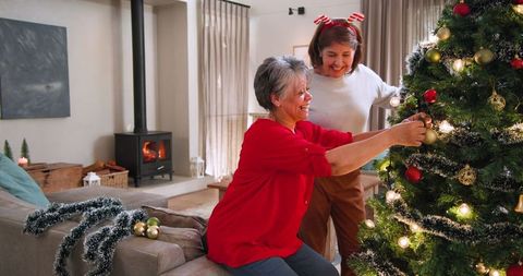 Family Sunday Afternoon Christmas Preparations by Wood Stove