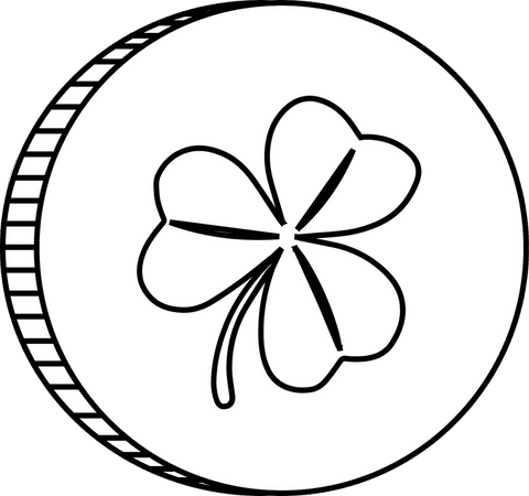 four-leaf clover line art token with transparent background - Download Free Stock Videos Pikwizard.com