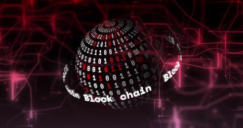 Futuristic Blockchain Concept with Binary Code Sphere - Download Free Stock Images Pikwizard.com