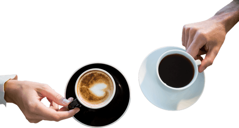 transparent coffee cups with diverse hand gestures - Download Free Stock Videos Pikwizard.com