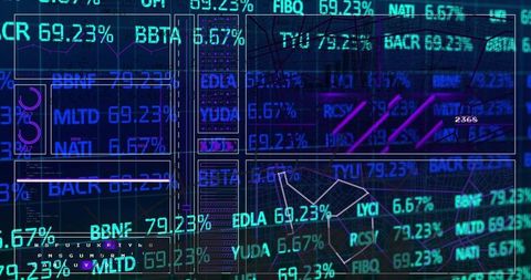 Futuristic Global Finance Data Grid with Illuminated Metrics - Download Free Stock Images Pikwizard.com