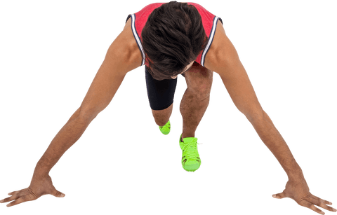 transparent athletic ready position from unique bird's-eye view - Download Free Stock Videos Pikwizard.com