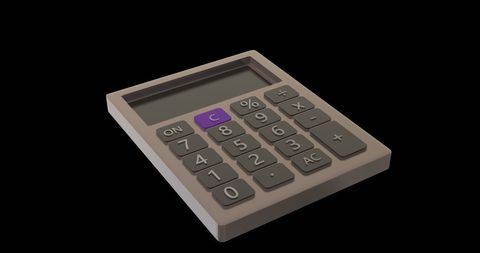 Minimalist Grey Calculator with Blank Screen on Black Background - Download Free Stock Images Pikwizard.com