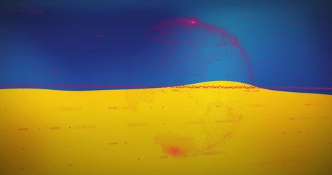 Financial Data Integration Over Ukraine Flag