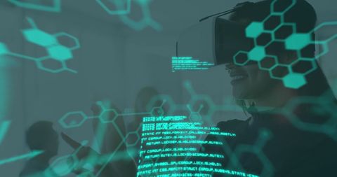 Businesswoman Experiencing Medical Data in VR Headset - Download Free Stock Images Pikwizard.com