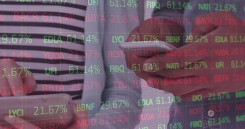business professionals analyzing stock market data on smartphones - Download Free Stock Images Pikwizard.com