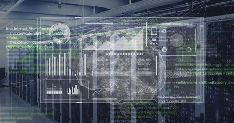 Digital Brain Overlaying Data Processing Visualization in Server Room - Download Free Stock Images Pikwizard.com