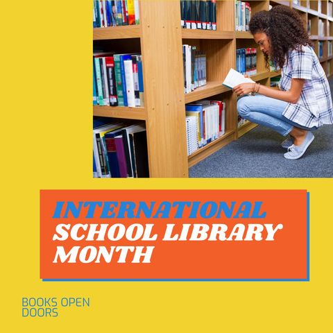 Celebrating International School Library Month with Engaged Student - Download Free Stock Templates Pikwizard.com