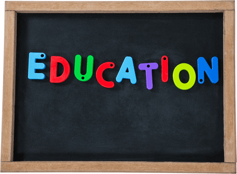 Colorful Education Text on Blackboard Transparent Illustration - Download Free Stock Videos Pikwizard.com