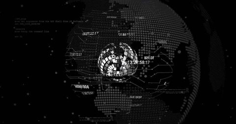 Futuristic Data Processing on Digital Globe - Download Free Stock Images Pikwizard.com