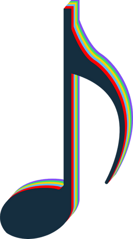 vibrant neon music note with transparent background - Download Free Stock Videos Pikwizard.com