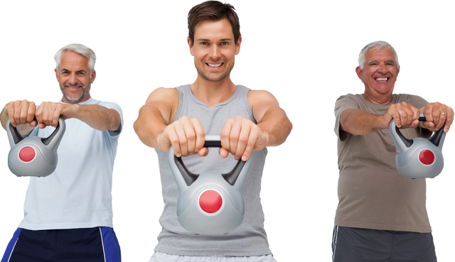 Transparent Background of Men Exercising with Kettlebells - Download Free Stock Videos Pikwizard.com