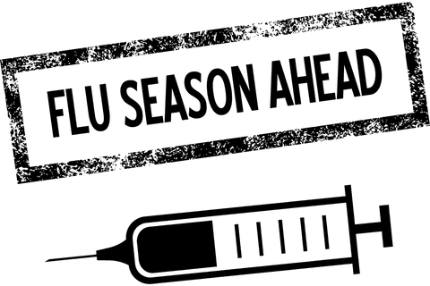 Flu season ahead vector illustration transparent background