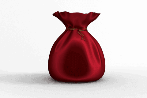 transparent red velvet gift sack with drawstring closure - Download Free Stock Videos Pikwizard.com